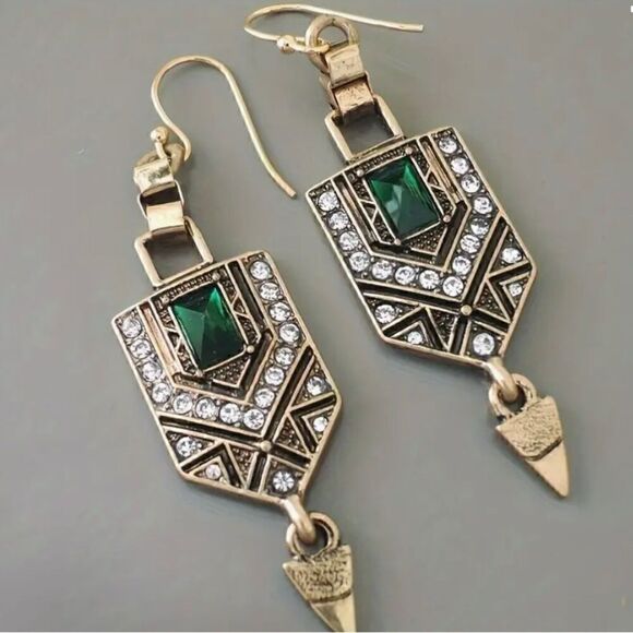 💚 NEW vintage antique style drop dangle earrings 💚 - Picture 2 of 7